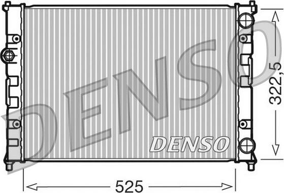 Denso DRM26008 - Радиатор, охлаждение двигателя autospares.lv