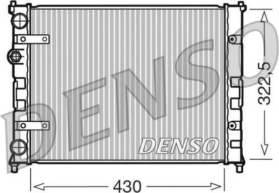 Denso DRM26007 - Радиатор, охлаждение двигателя autospares.lv