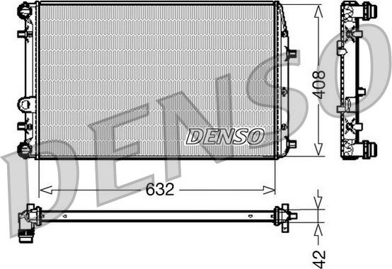 Denso DRM26011 - Радиатор, охлаждение двигателя autospares.lv