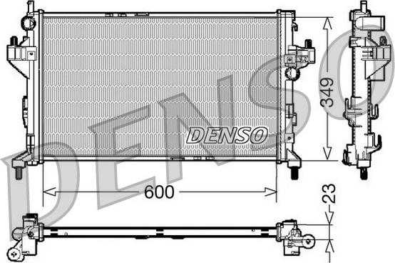 Denso DRM20045 - Радиатор, охлаждение двигателя autospares.lv