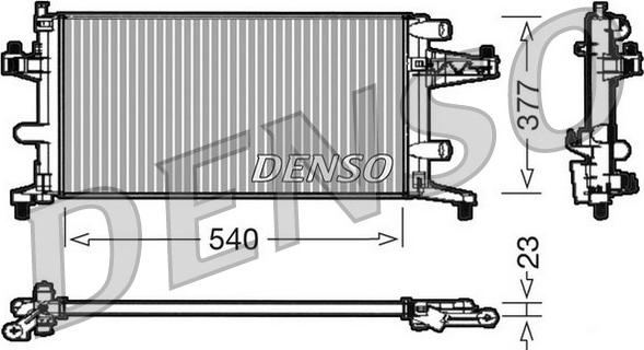 Denso DRM20040 - Радиатор, охлаждение двигателя autospares.lv