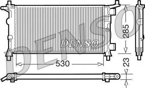 Denso DRM20041 - Радиатор, охлаждение двигателя autospares.lv