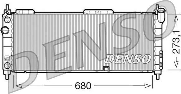 Denso DRM20043 - Радиатор, охлаждение двигателя autospares.lv