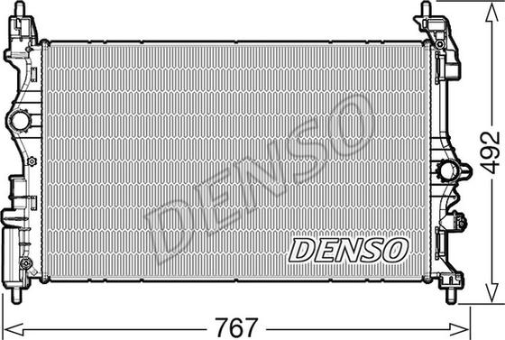 Denso DRM20051 - Радиатор, охлаждение двигателя autospares.lv