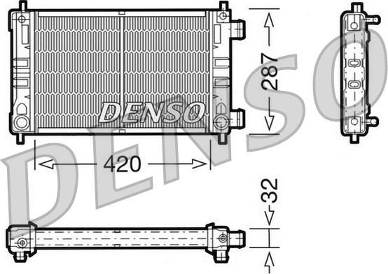 Denso DRM20063 - Радиатор, охлаждение двигателя autospares.lv