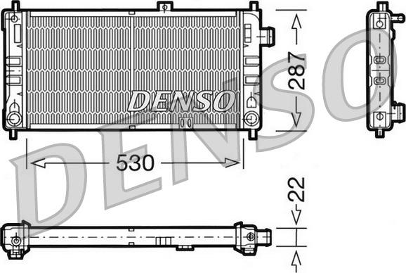 Denso DRM20062 - Радиатор, охлаждение двигателя autospares.lv