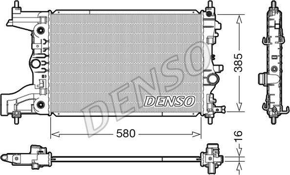 Denso DRM20005 - Радиатор, охлаждение двигателя autospares.lv