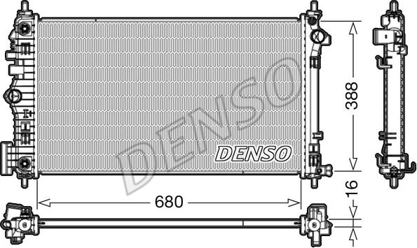 Denso DRM20007 - Радиатор, охлаждение двигателя autospares.lv