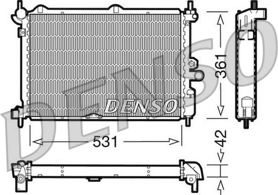 Denso DRM20014 - Радиатор, охлаждение двигателя autospares.lv