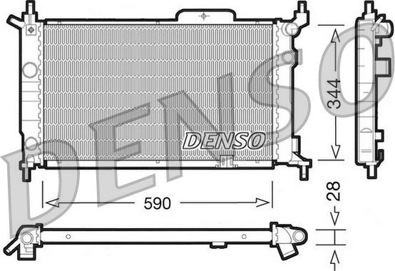 Denso DRM20015 - Радиатор, охлаждение двигателя autospares.lv