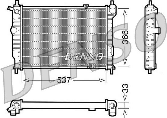 Denso DRM20010 - Радиатор, охлаждение двигателя autospares.lv