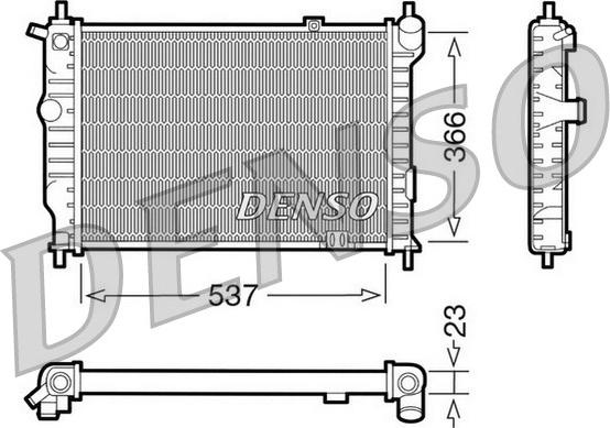 Denso DRM20011 - Радиатор, охлаждение двигателя autospares.lv