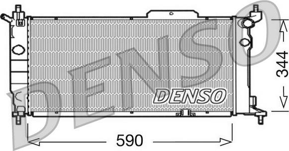 Denso DRM20013 - Радиатор, охлаждение двигателя autospares.lv