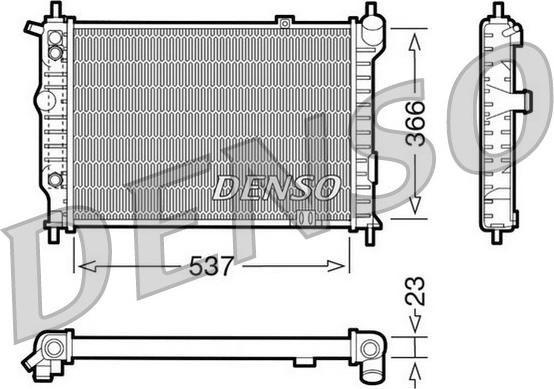 Denso DRM20012 - Радиатор, охлаждение двигателя autospares.lv