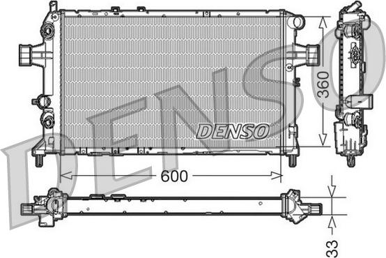 Denso DRM20017 - Радиатор, охлаждение двигателя autospares.lv