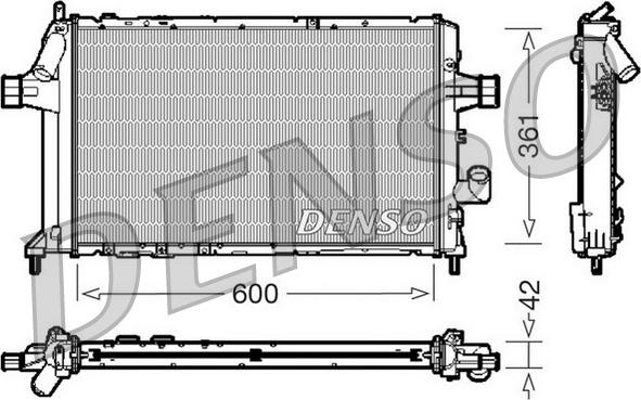 Denso DRM20085 - Радиатор, охлаждение двигателя autospares.lv