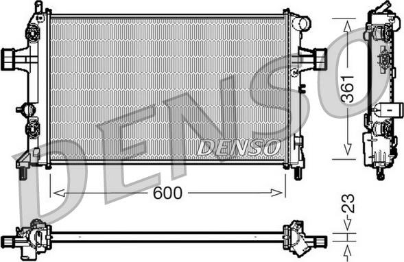 Denso DRM20086 - Радиатор, охлаждение двигателя autospares.lv