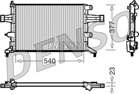 Denso DRM20080 - Радиатор, охлаждение двигателя autospares.lv