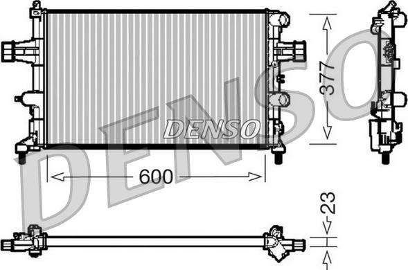 Denso DRM20081 - Радиатор, охлаждение двигателя autospares.lv