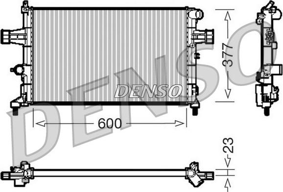 Denso DRM20083 - Радиатор, охлаждение двигателя autospares.lv