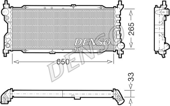 Denso DRM20036 - Радиатор, охлаждение двигателя autospares.lv