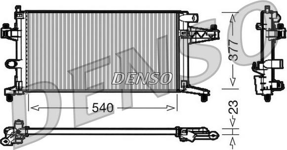 Denso DRM20038 - Радиатор, охлаждение двигателя autospares.lv