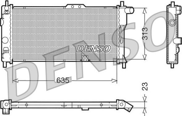 Denso DRM20032 - Радиатор, охлаждение двигателя autospares.lv