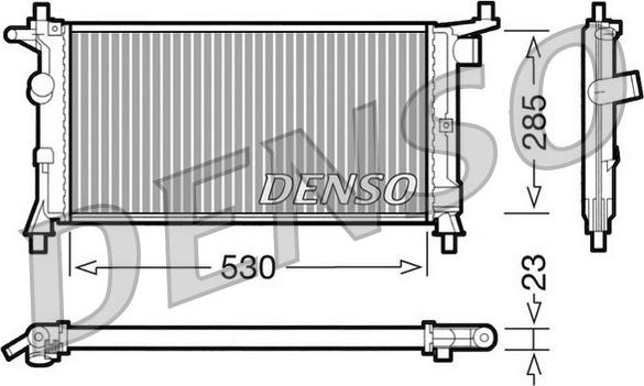 Denso DRM20037 - Радиатор, охлаждение двигателя autospares.lv