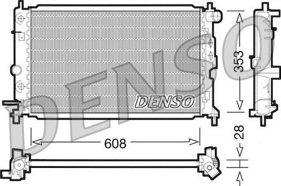 Denso DRM20026 - Радиатор, охлаждение двигателя autospares.lv