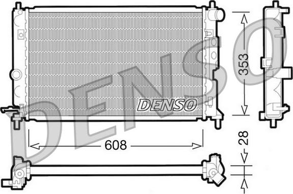 Denso DRM20027 - Радиатор, охлаждение двигателя autospares.lv