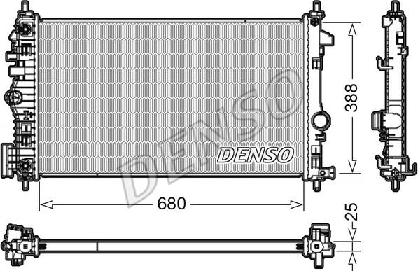 Denso DRM20108 - Радиатор, охлаждение двигателя autospares.lv