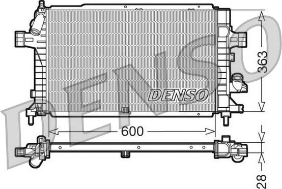 Denso DRM20102 - Радиатор, охлаждение двигателя autospares.lv