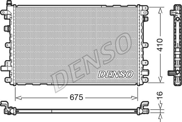 Denso DRM20113 - Радиатор, охлаждение двигателя autospares.lv