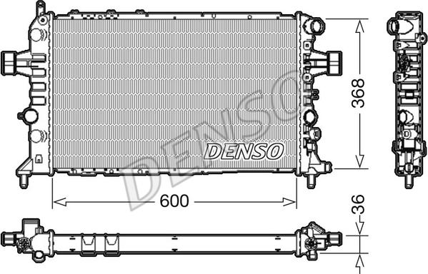 Denso DRM20112 - Радиатор, охлаждение двигателя autospares.lv