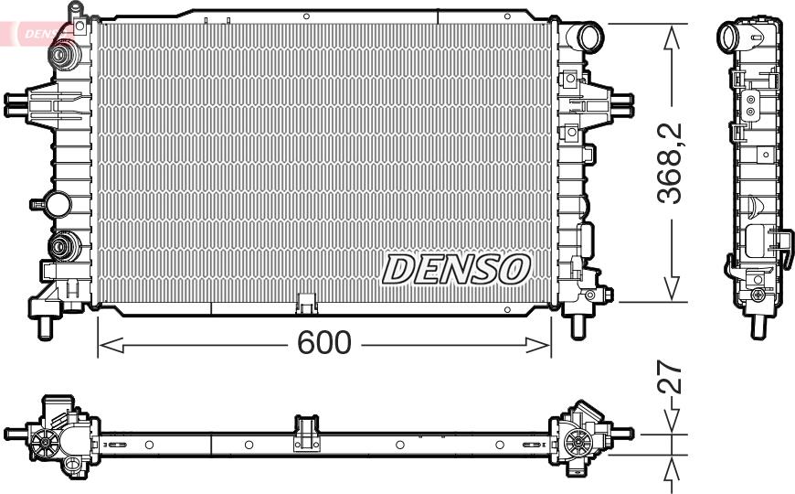 Denso DRM20129 - Радиатор, охлаждение двигателя autospares.lv