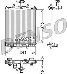 Denso DRM21600 - Радиатор, охлаждение двигателя autospares.lv