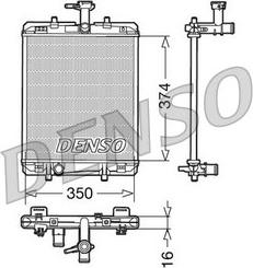 Denso DRM21602 - Радиатор, охлаждение двигателя autospares.lv