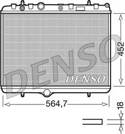 Denso DRM21055 - Радиатор, охлаждение двигателя autospares.lv