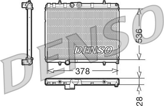 Denso DRM21056 - Радиатор, охлаждение двигателя autospares.lv