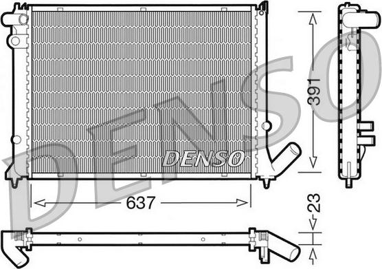 Denso DRM21050 - Радиатор, охлаждение двигателя autospares.lv