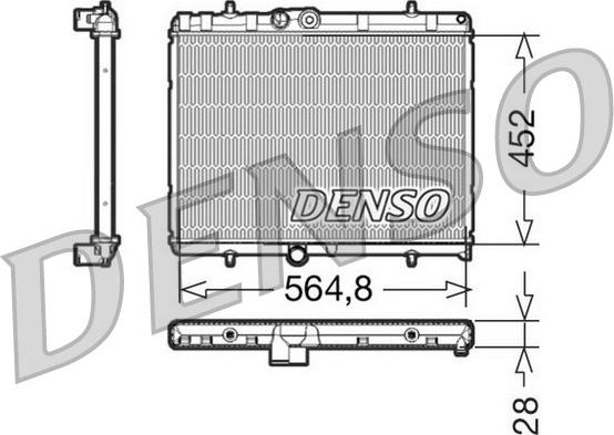 Denso DRM21057 - Радиатор, охлаждение двигателя autospares.lv