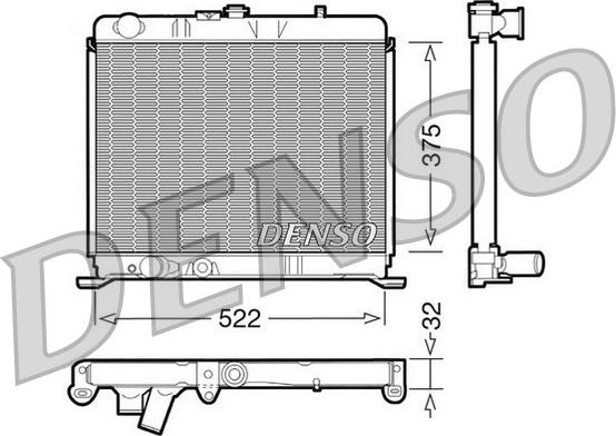 Denso DRM21060 - Радиатор, охлаждение двигателя autospares.lv