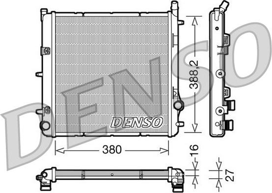 Denso DRM21005 - Радиатор, охлаждение двигателя autospares.lv