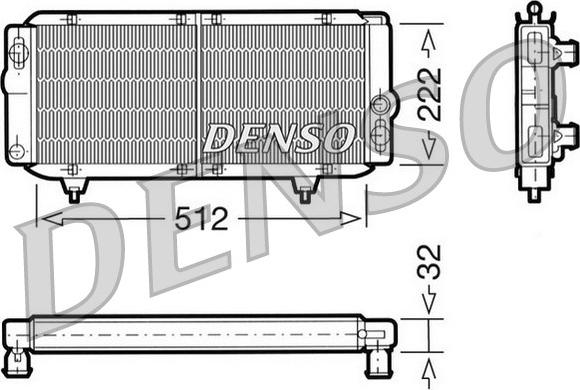 Denso DRM21001 - Радиатор, охлаждение двигателя autospares.lv
