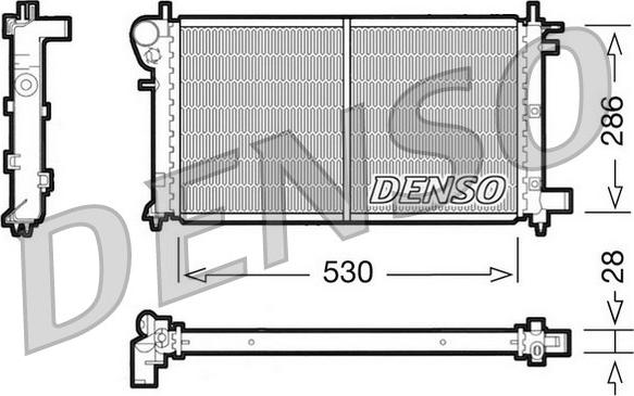 Denso DRM21003 - Радиатор, охлаждение двигателя autospares.lv