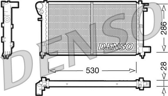 Denso DRM21002 - Радиатор, охлаждение двигателя autospares.lv