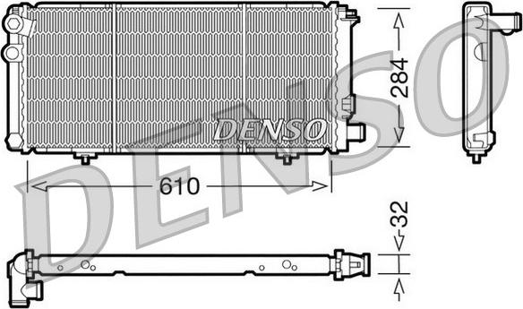 Denso DRM21010 - Радиатор, охлаждение двигателя autospares.lv