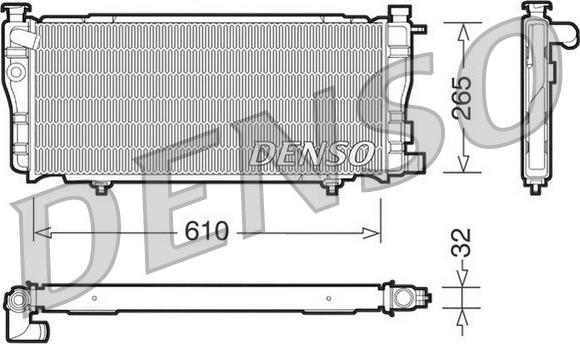 Denso DRM21012 - Радиатор, охлаждение двигателя autospares.lv