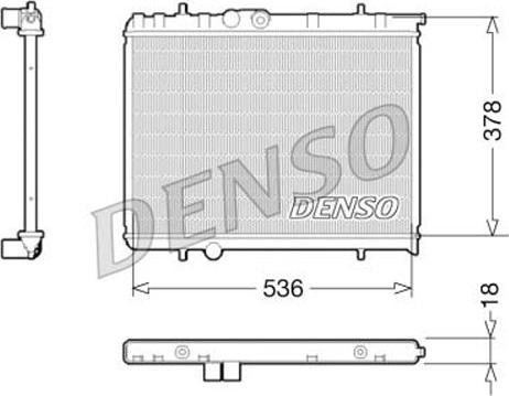 Denso DRM21034 - Радиатор, охлаждение двигателя autospares.lv