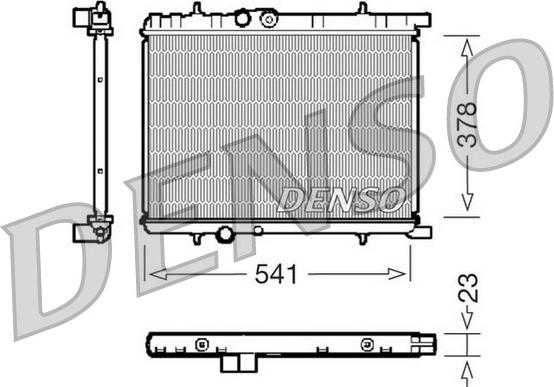 Denso DRM21033 - Радиатор, охлаждение двигателя autospares.lv